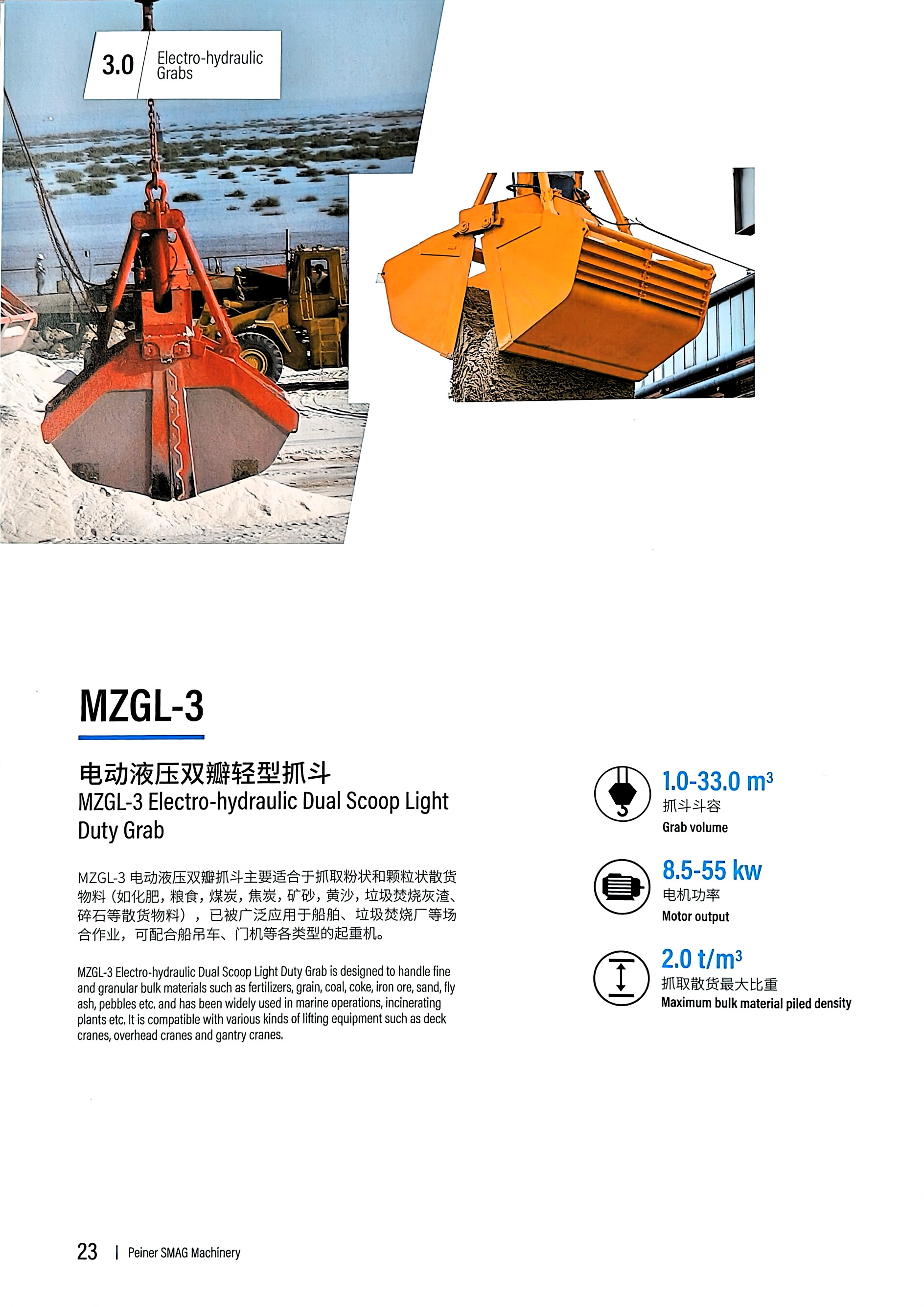 MZGL-3 Electro-hydraulic Dual Scoop Light Duty Grab page 14